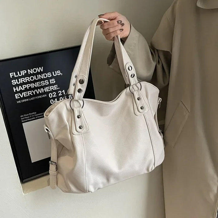Sophia | Women's Large Slouchy Studded Shoulder Tote Bag