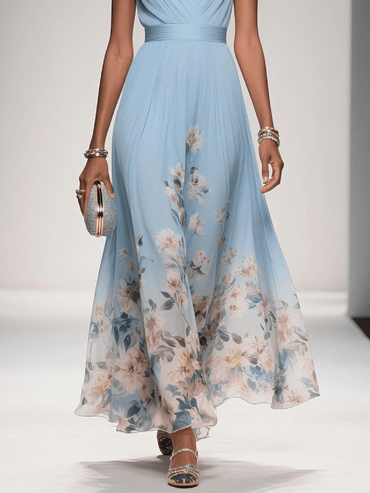 Alice | Women’s Floral V Neck Wedding Guest Dress