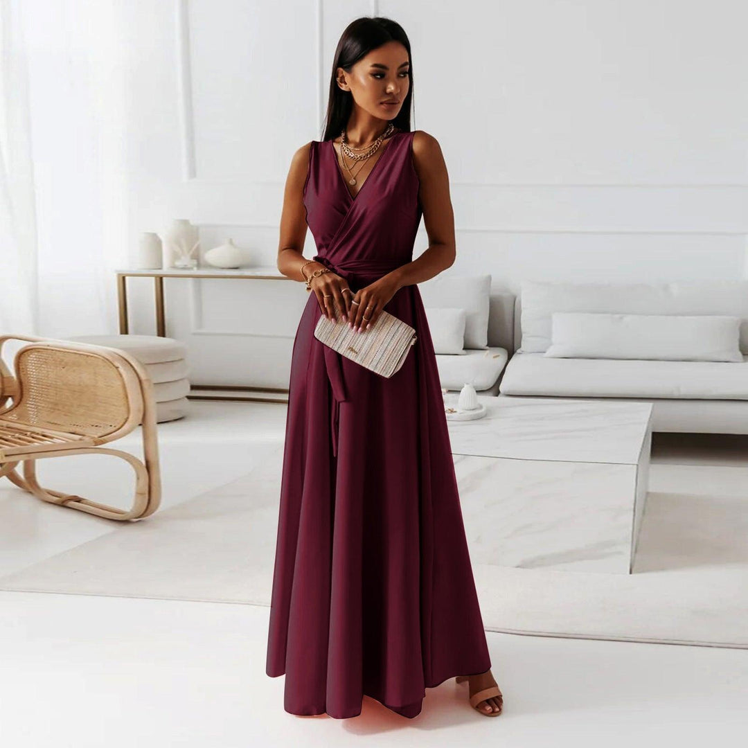 Anna | Women Wedding Guest Elegant Wrap Maxi Dress
