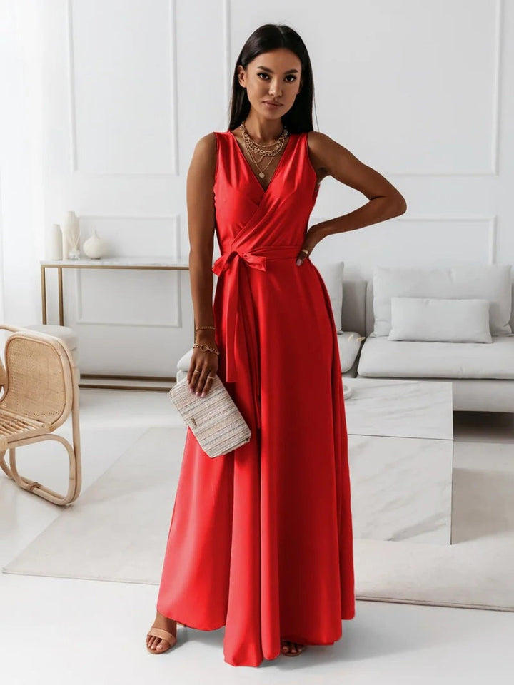 Anna | Women Wedding Guest Elegant Wrap Maxi Dress