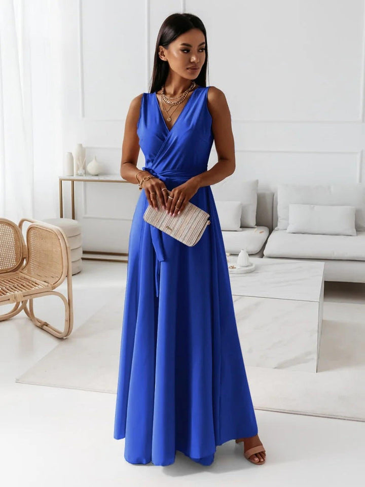 Anna | Women Wedding Guest Elegant Wrap Maxi Dress