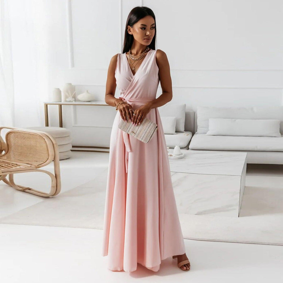 Anna | Women Wedding Guest Elegant Wrap Maxi Dress