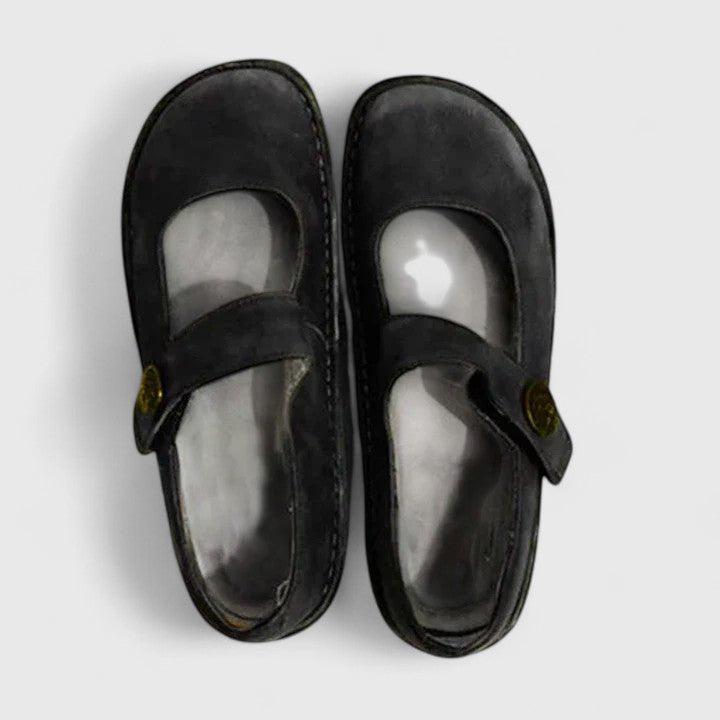 Aria | Women's Mary Jane Flats Rounded Toe Strap Detail