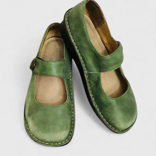 Aria | Women's Mary Jane Flats Rounded Toe Strap Detail