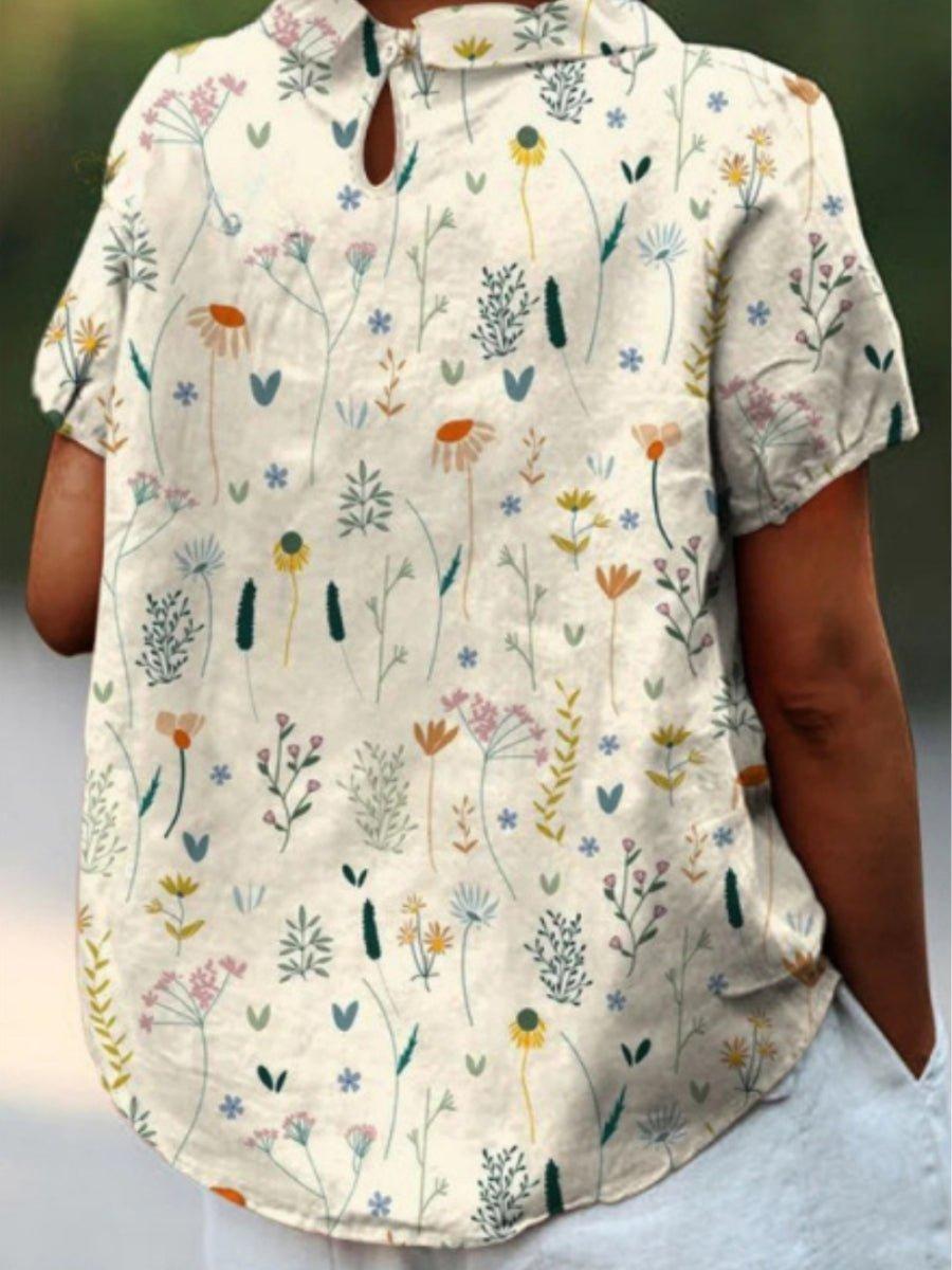 Camila | Women's Floral Polo Shirt Short Sleeve Collared