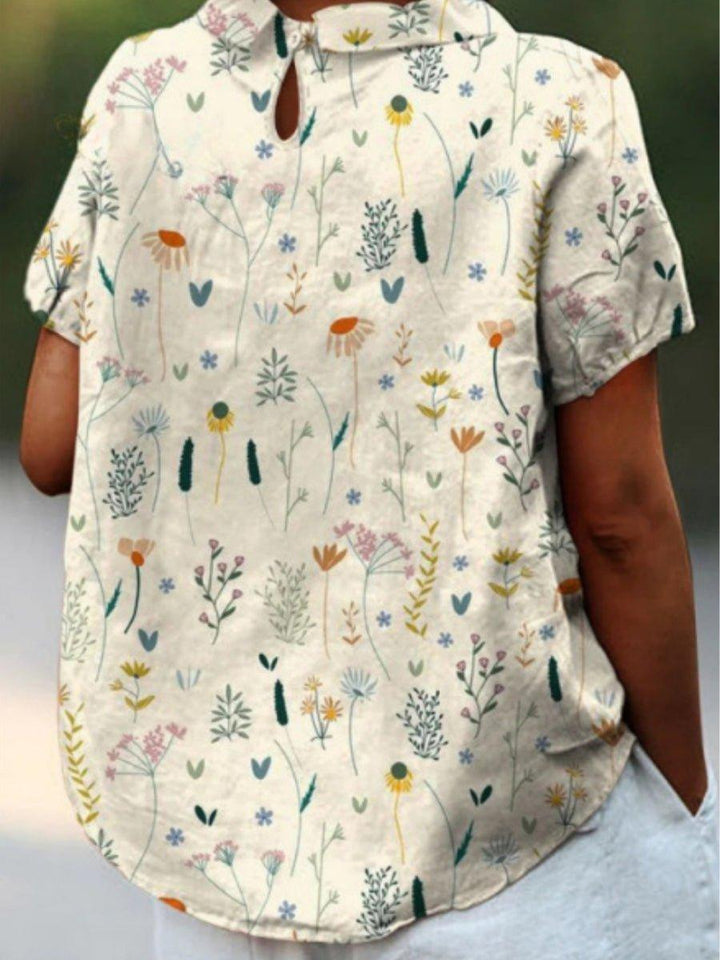 Camila | Women's Floral Polo Shirt Short Sleeve Collared