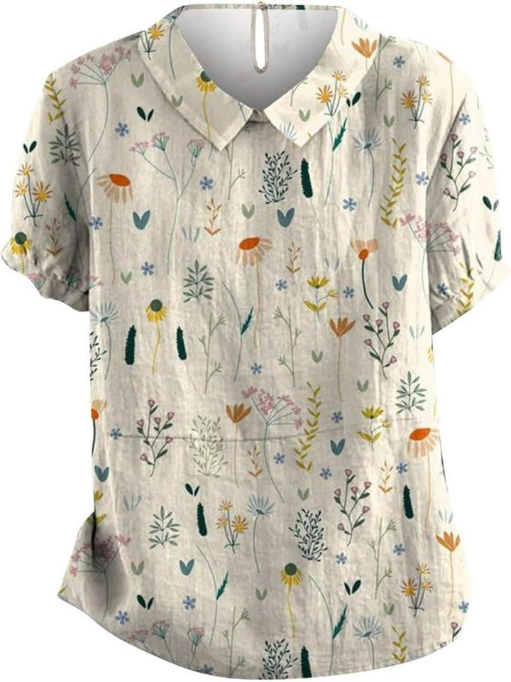 Camila | Women's Floral Polo Shirt Short Sleeve Collared