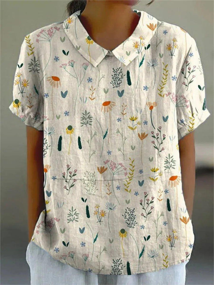 Camila | Women's Floral Polo Shirt Short Sleeve Collared