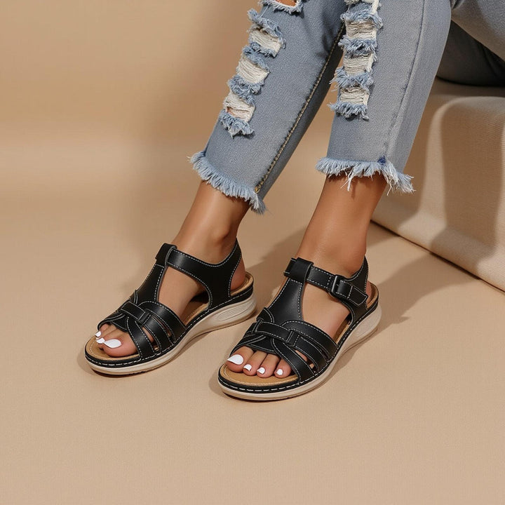 Caroline | Women's Braided Strap Orthopedic Comfort Sandals