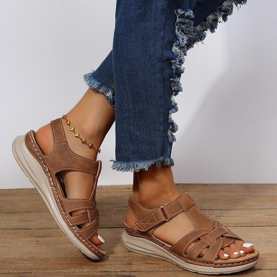 Caroline | Women's Braided Strap Orthopedic Comfort Sandals