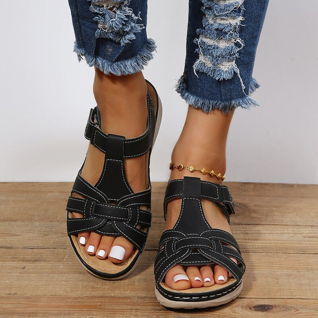 Caroline | Women's Braided Strap Orthopedic Comfort Sandals