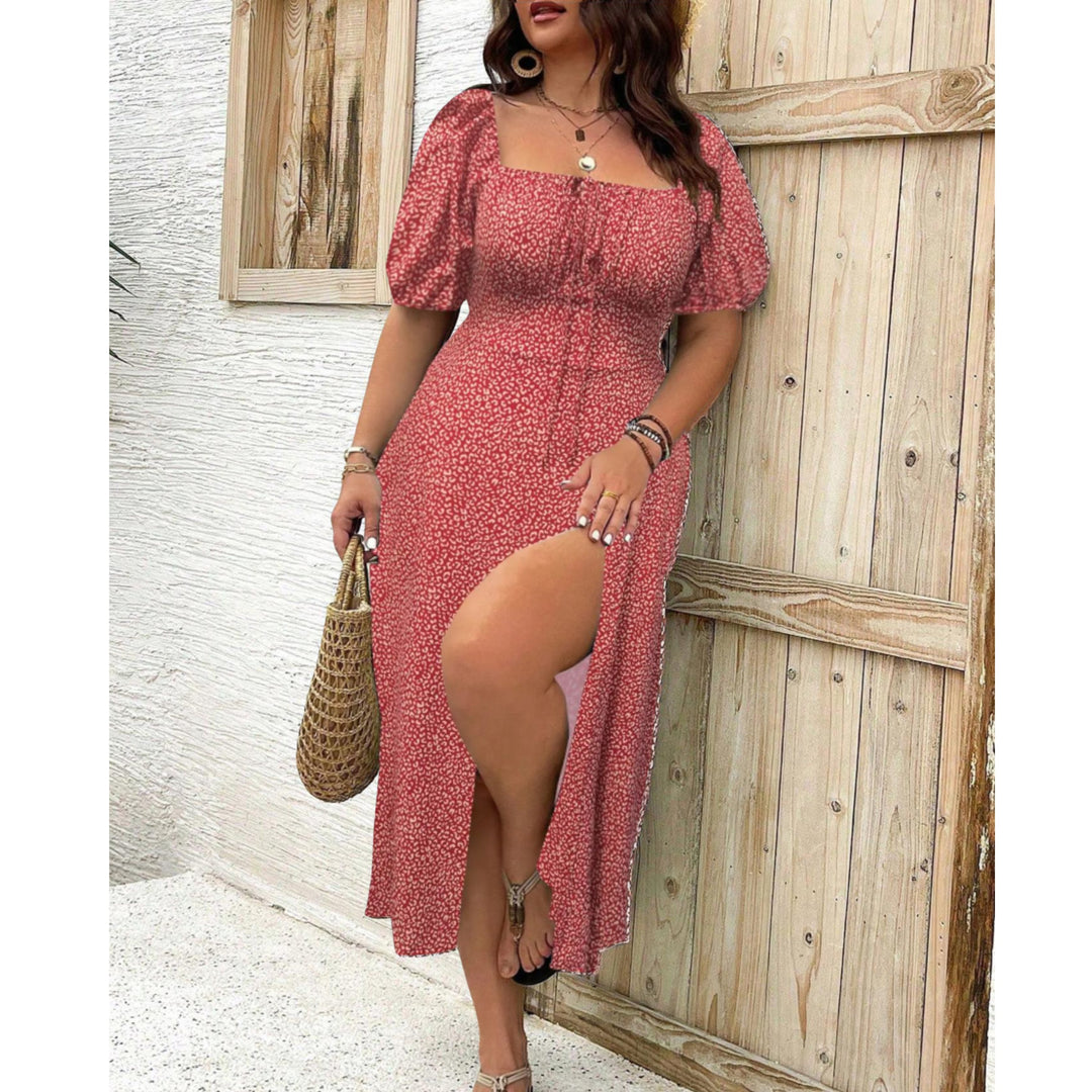 Eleanor | Plus Size Puff Sleeve Maxi Dress Elegant Long Dress