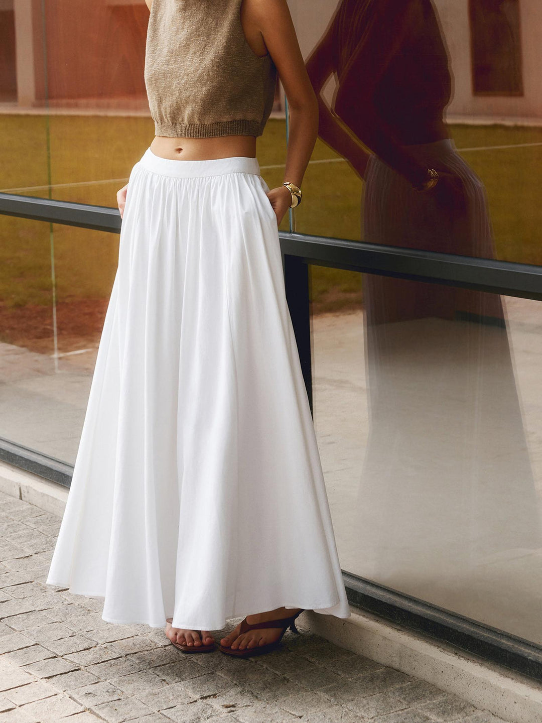 Eleanor | Women’s High Waist A Line Maxi Skirt