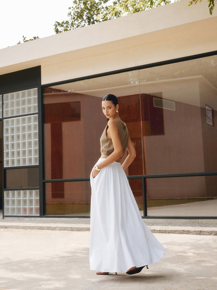 Eleanor | Women’s High Waist A Line Maxi Skirt