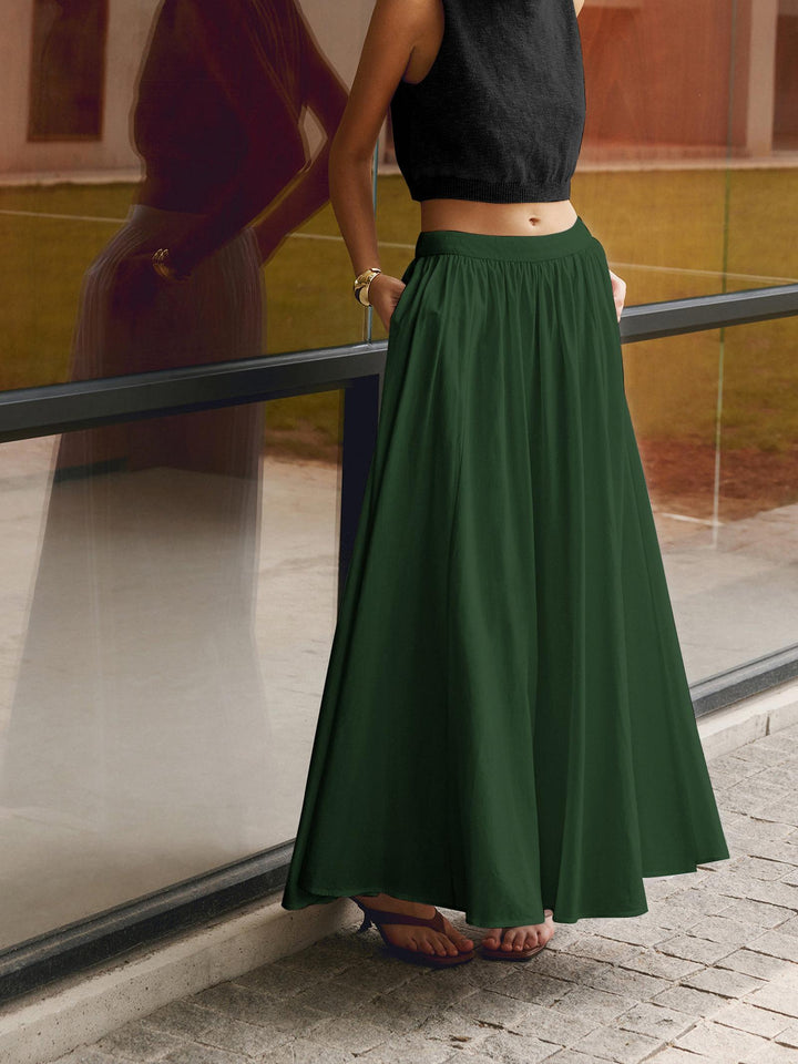 Eleanor | Women’s High Waist A Line Maxi Skirt