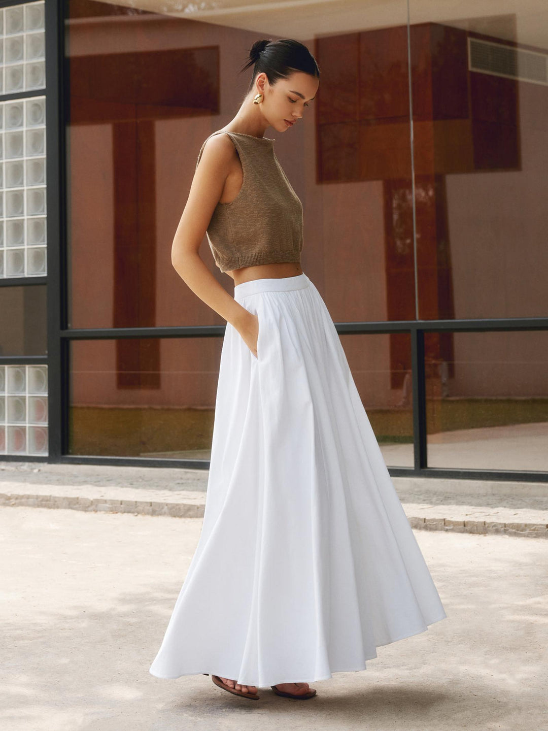 Eleanor | Women’s High Waist A Line Maxi Skirt