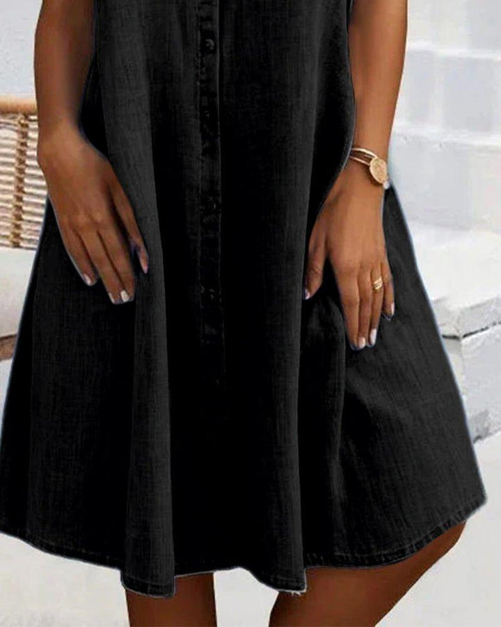 Emma | Denim Shirt Dress Button Down Lightweight Casual Summer