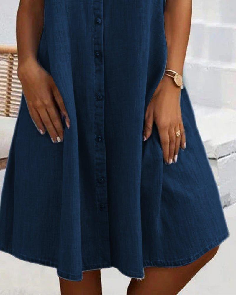 Emma | Denim Shirt Dress Button Down Lightweight Casual Summer