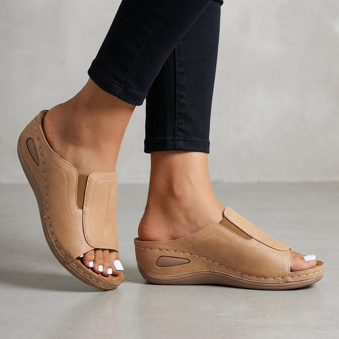 Harper | Orthopedic Wedge Sandals Open-Toe Slip-On Comfort
