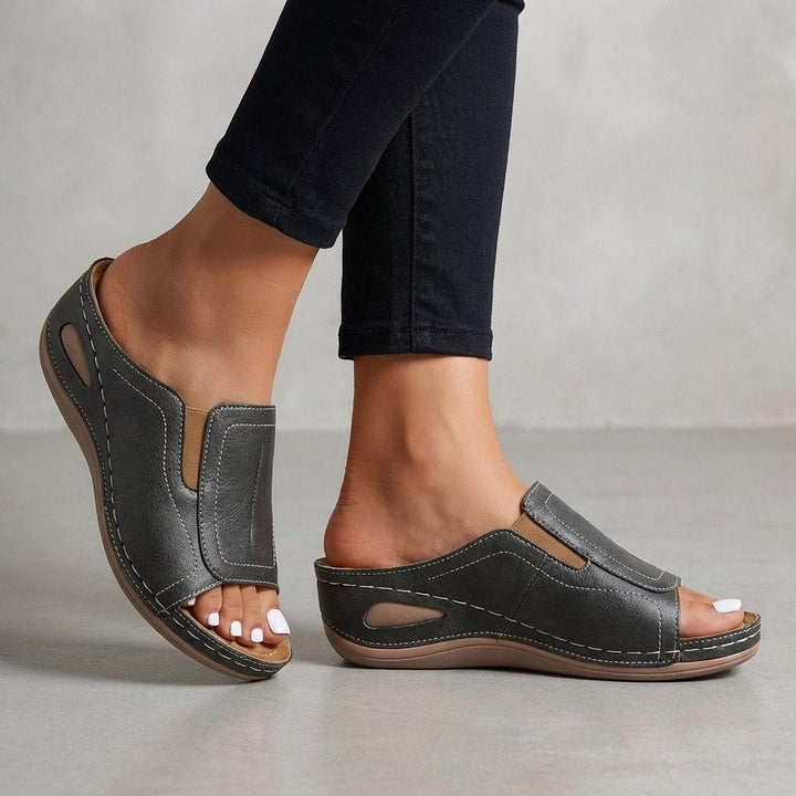 Harper | Orthopedic Wedge Sandals Open-Toe Slip-On Comfort