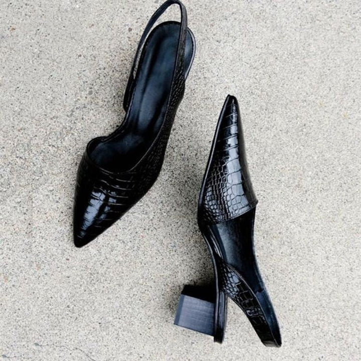 Isabella | Women's Pointed Toe Slingback Flats Low Heel Slip-On