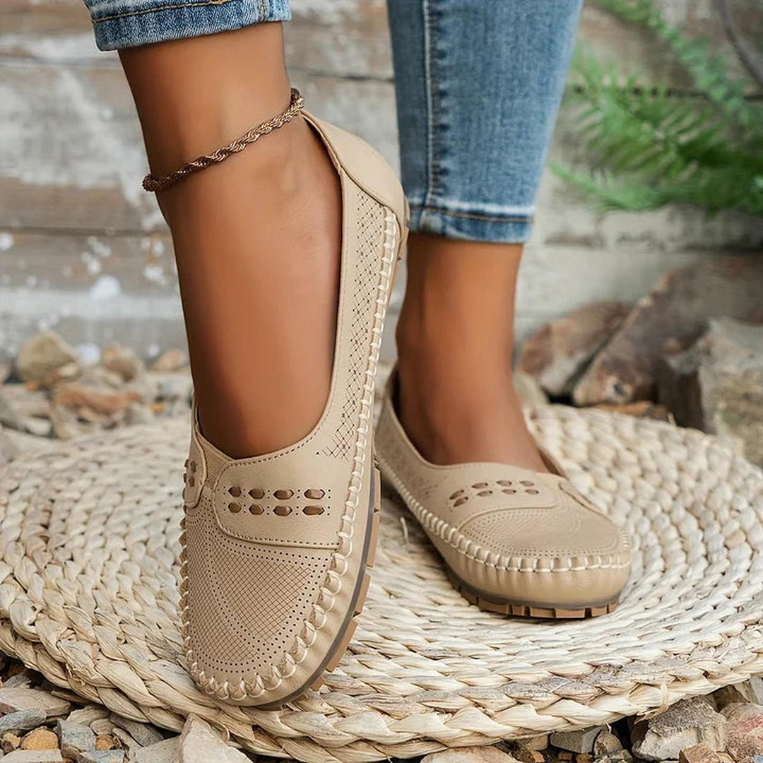 Lauren | Women Orthopedic Perforated Slip On Loafers