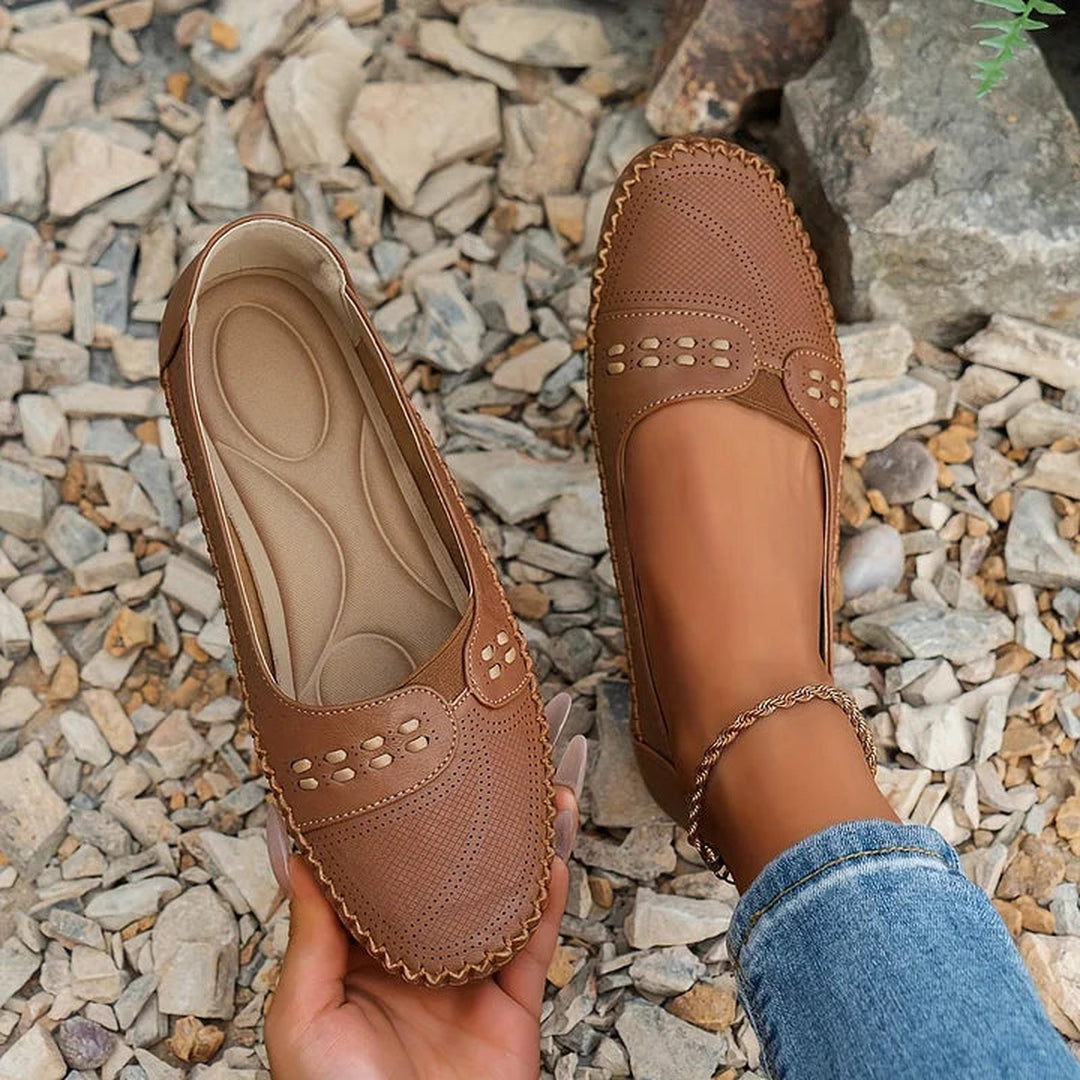 Lauren | Women Orthopedic Perforated Slip On Loafers