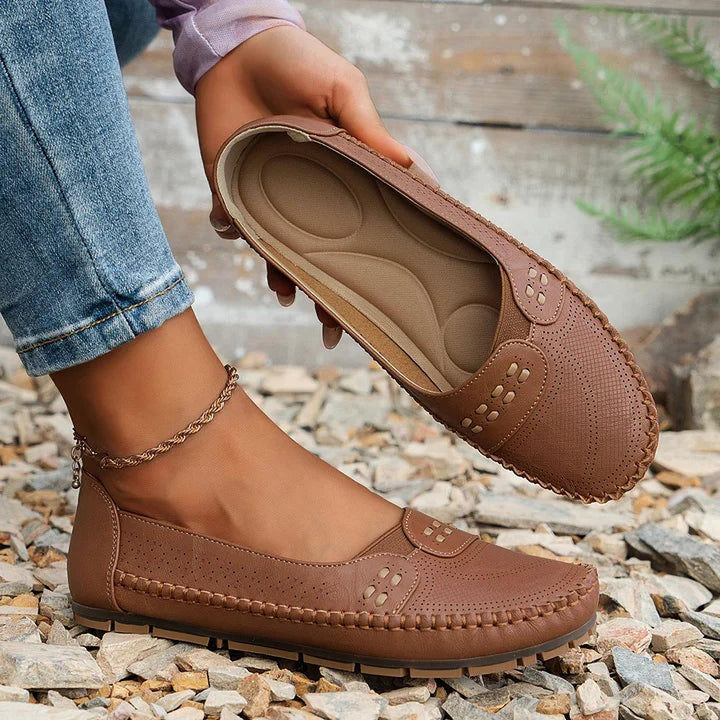 Lauren | Women Orthopedic Perforated Slip On Loafers