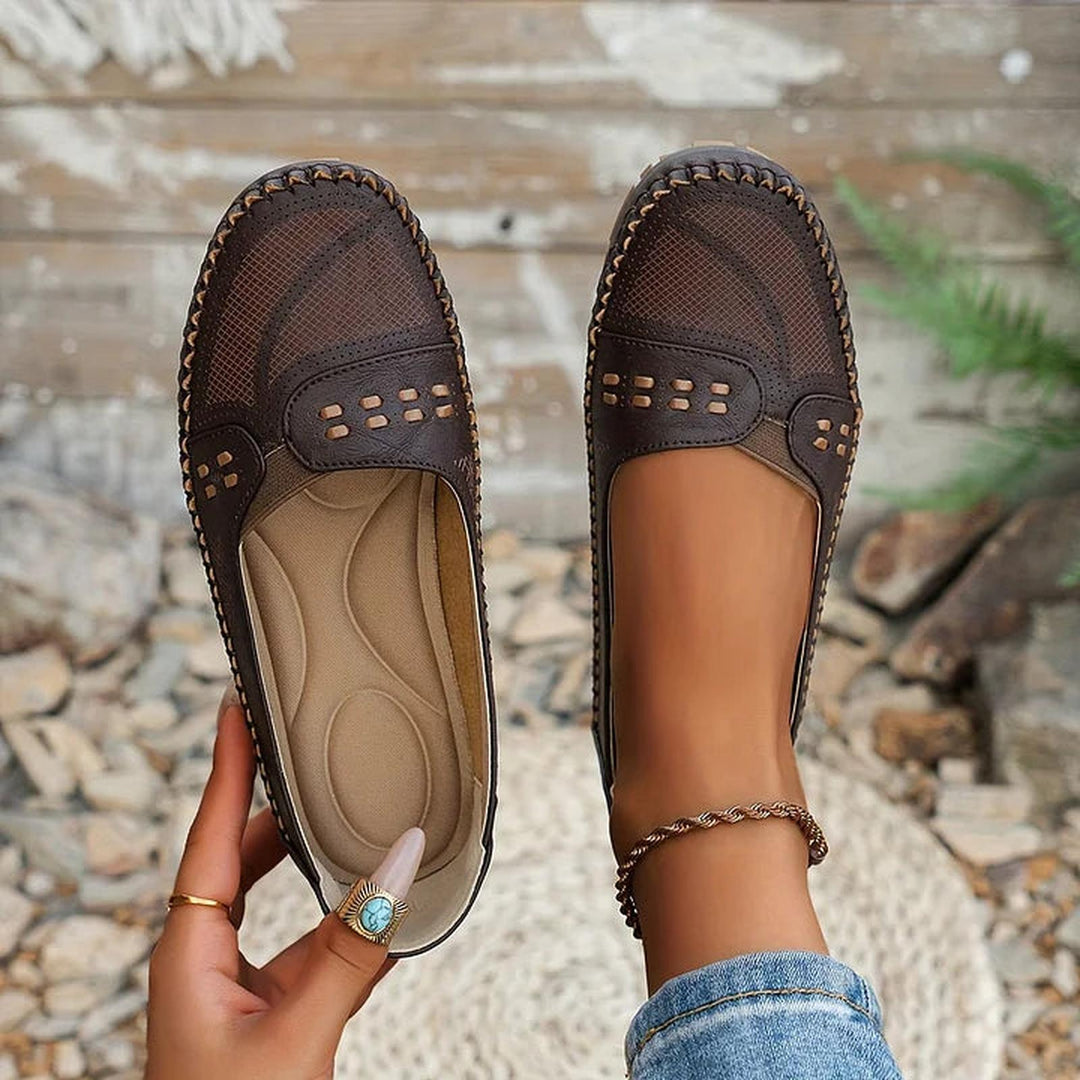 Lauren | Women Orthopedic Perforated Slip On Loafers