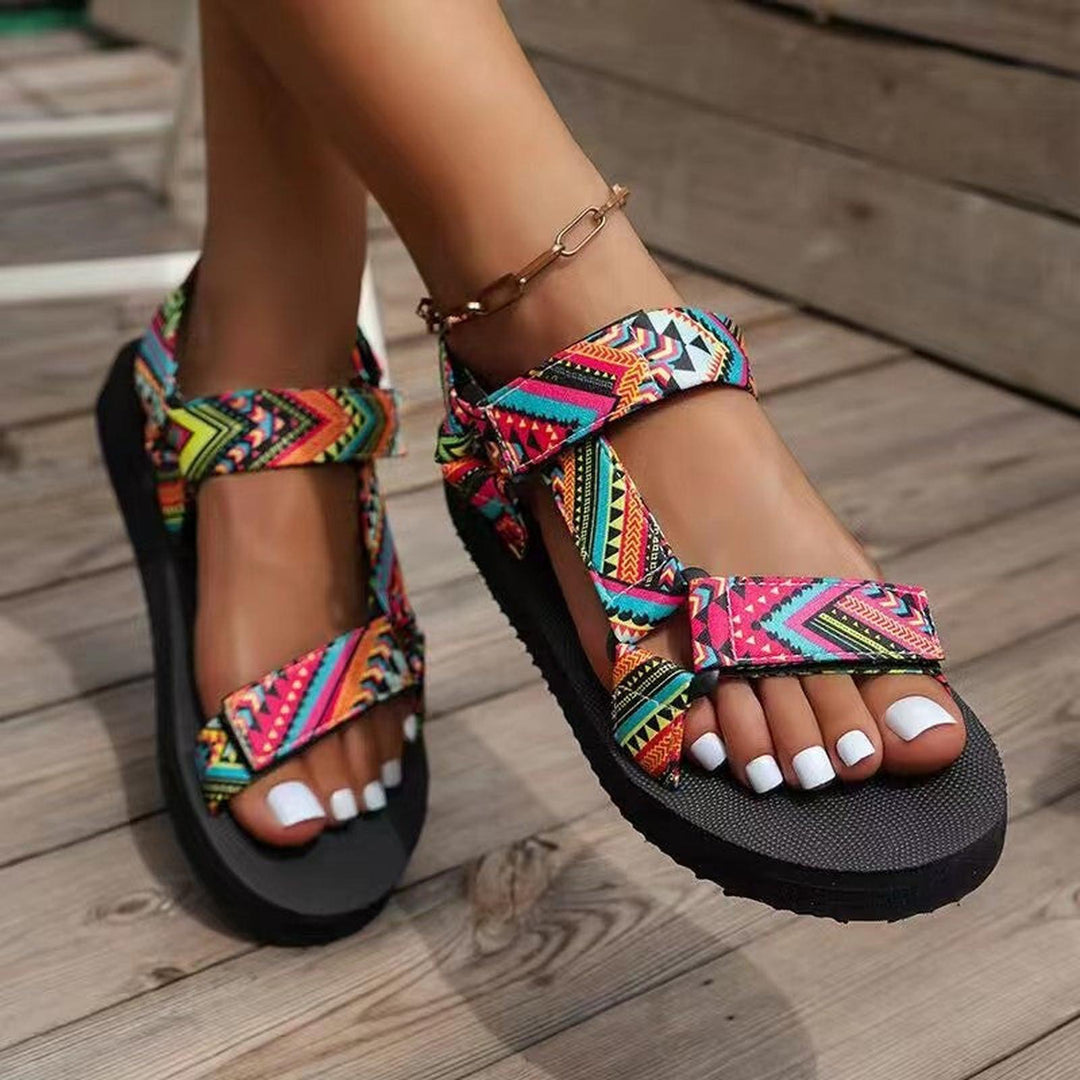 Megan | Women's Colorful Strap Lightweight Casual Sandals