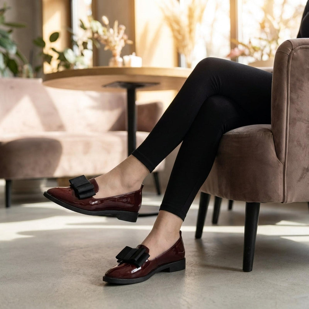 Natalie | Women Orthopedic Bow Accent Slip On Loafers