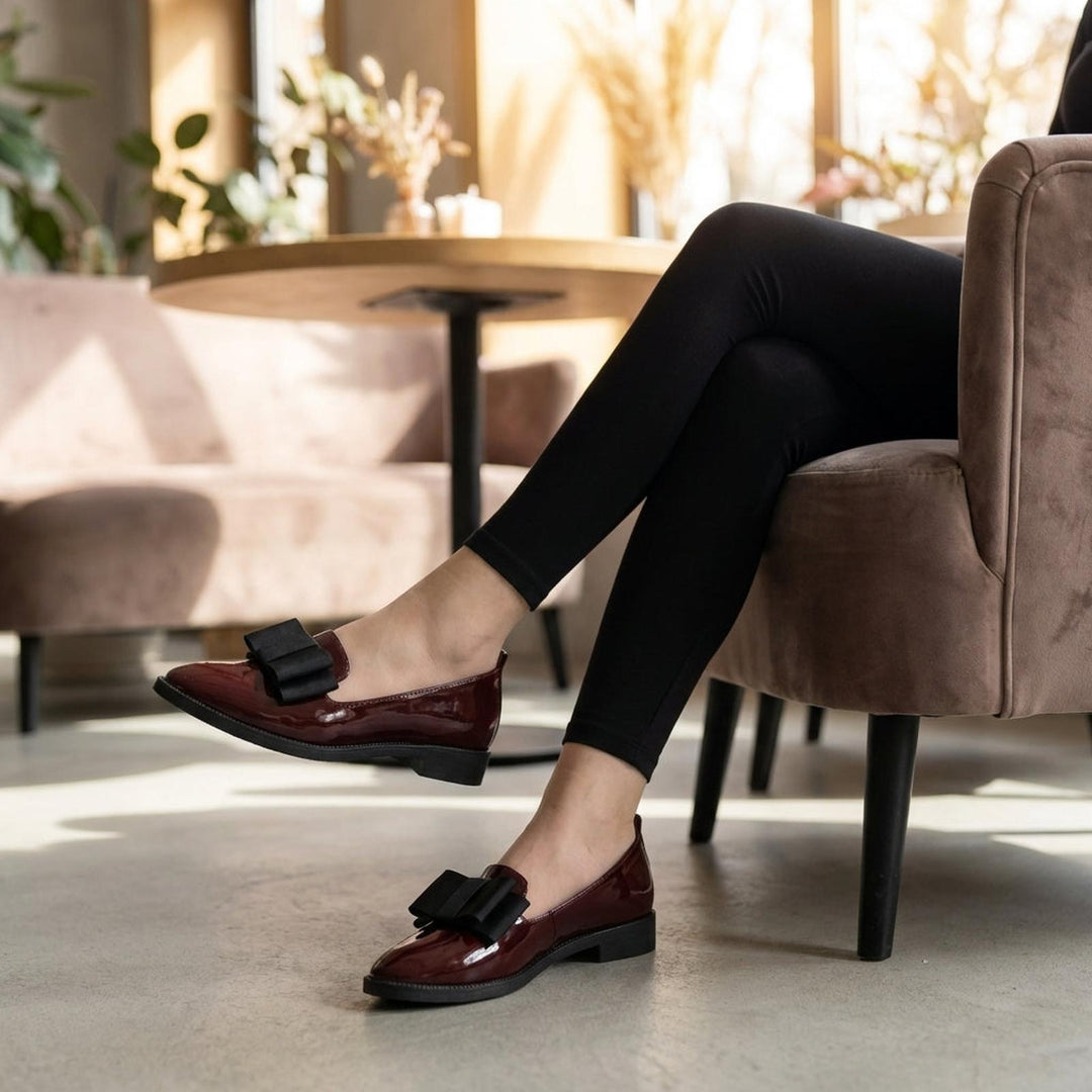 Natalie | Women Orthopedic Bow Accent Slip On Loafers