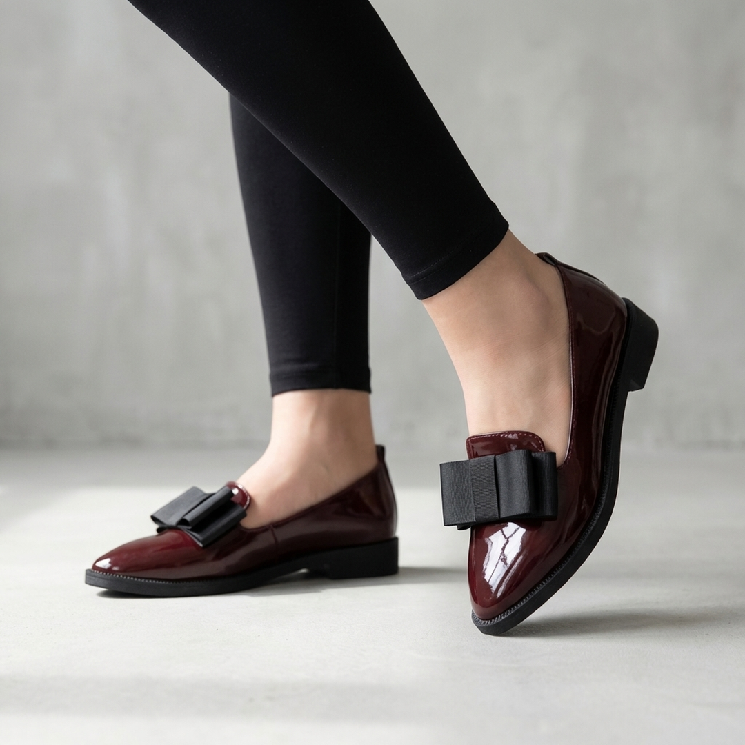 Natalie | Women Orthopedic Bow Accent Slip On Loafers