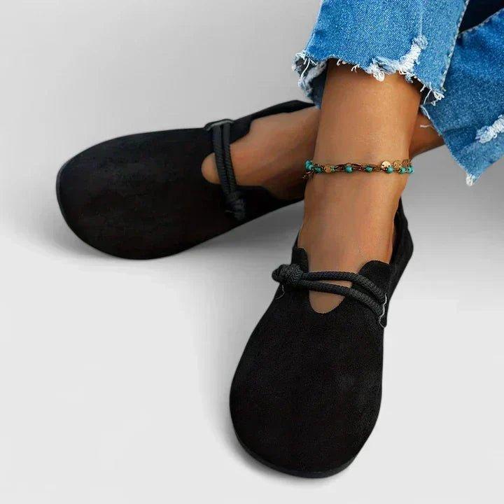 Olivia | Women's Round Toe Loafers Slip-On Rope Detail Flats