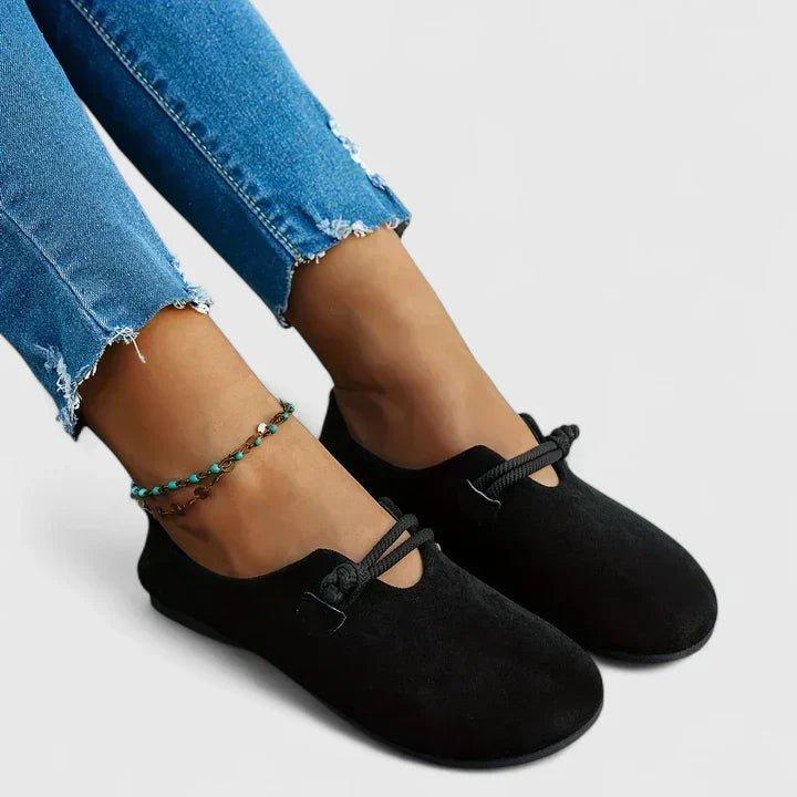 Olivia | Women's Round Toe Loafers Slip-On Rope Detail Flats