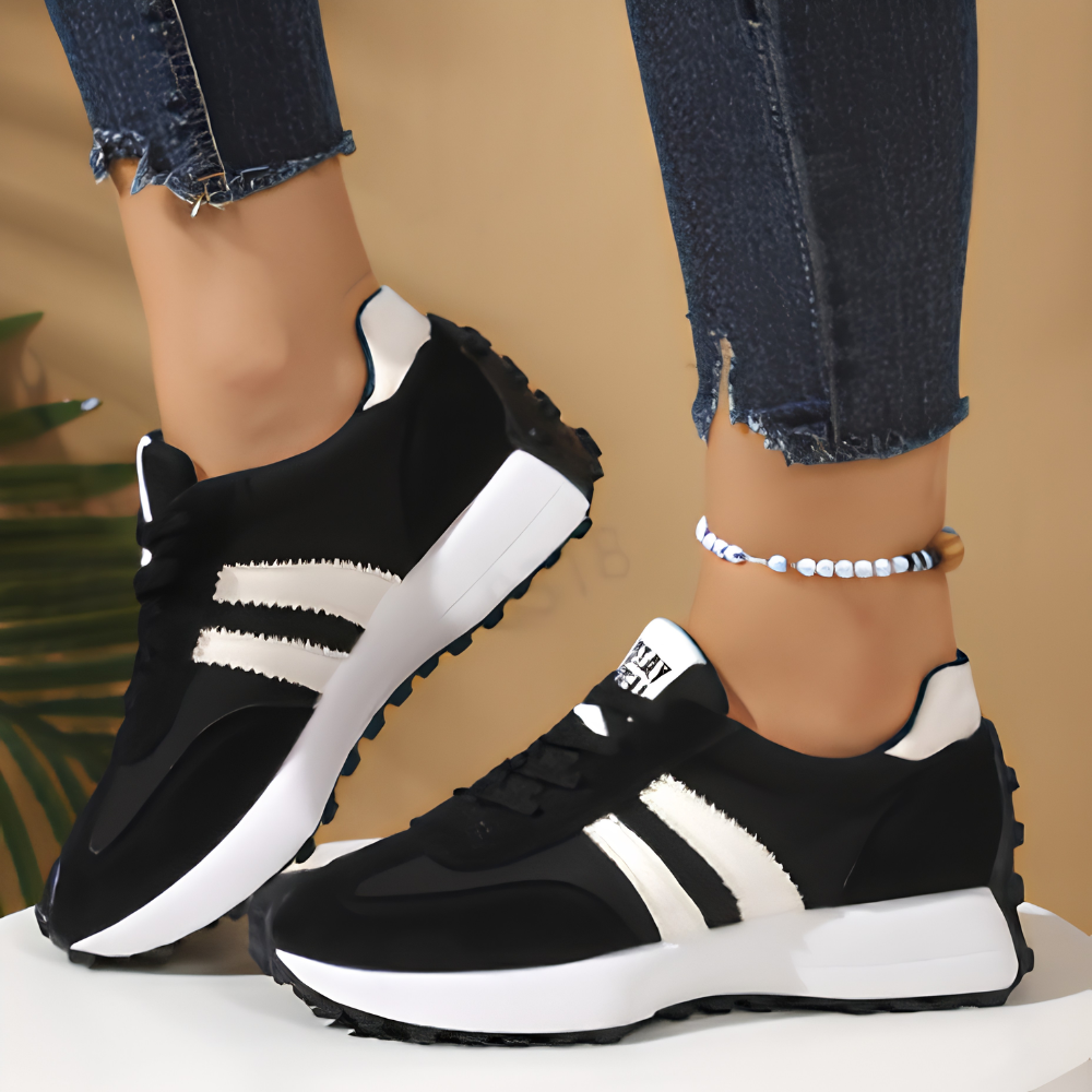 Evelyn | Women's Retro Platform Chunky Lace-Up Sneakers