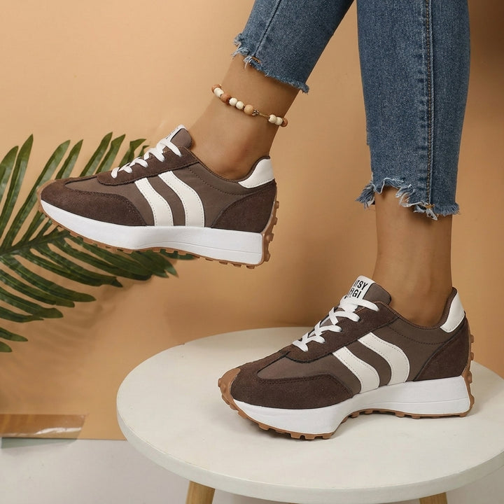Evelyn | Women's Retro Platform Chunky Lace-Up Sneakers