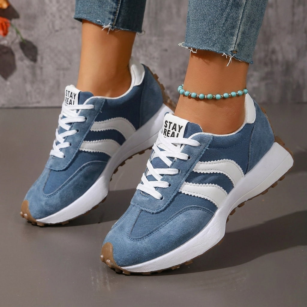 Evelyn | Women's Retro Platform Chunky Lace-Up Sneakers