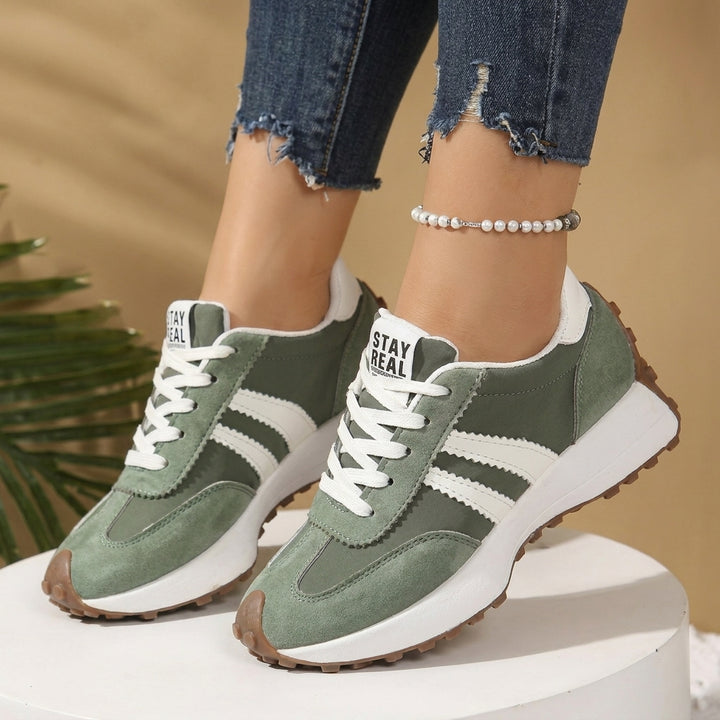 Evelyn | Women's Retro Platform Chunky Lace-Up Sneakers