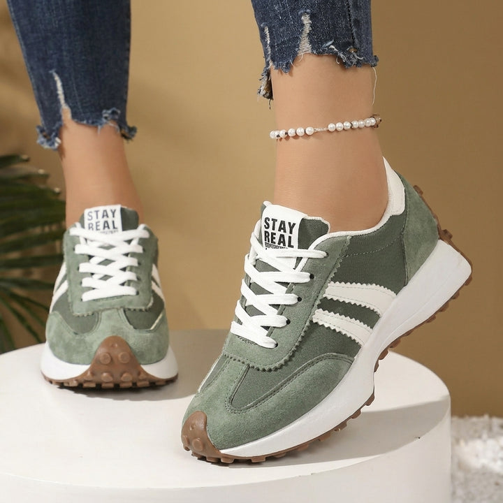 Evelyn | Women's Retro Platform Chunky Lace-Up Sneakers
