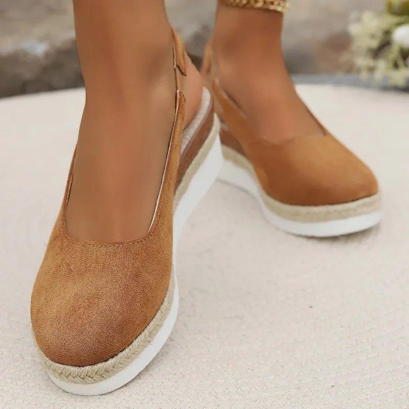 Victoria | Women's Platform Espadrilles Slip-On Comfort Wedge