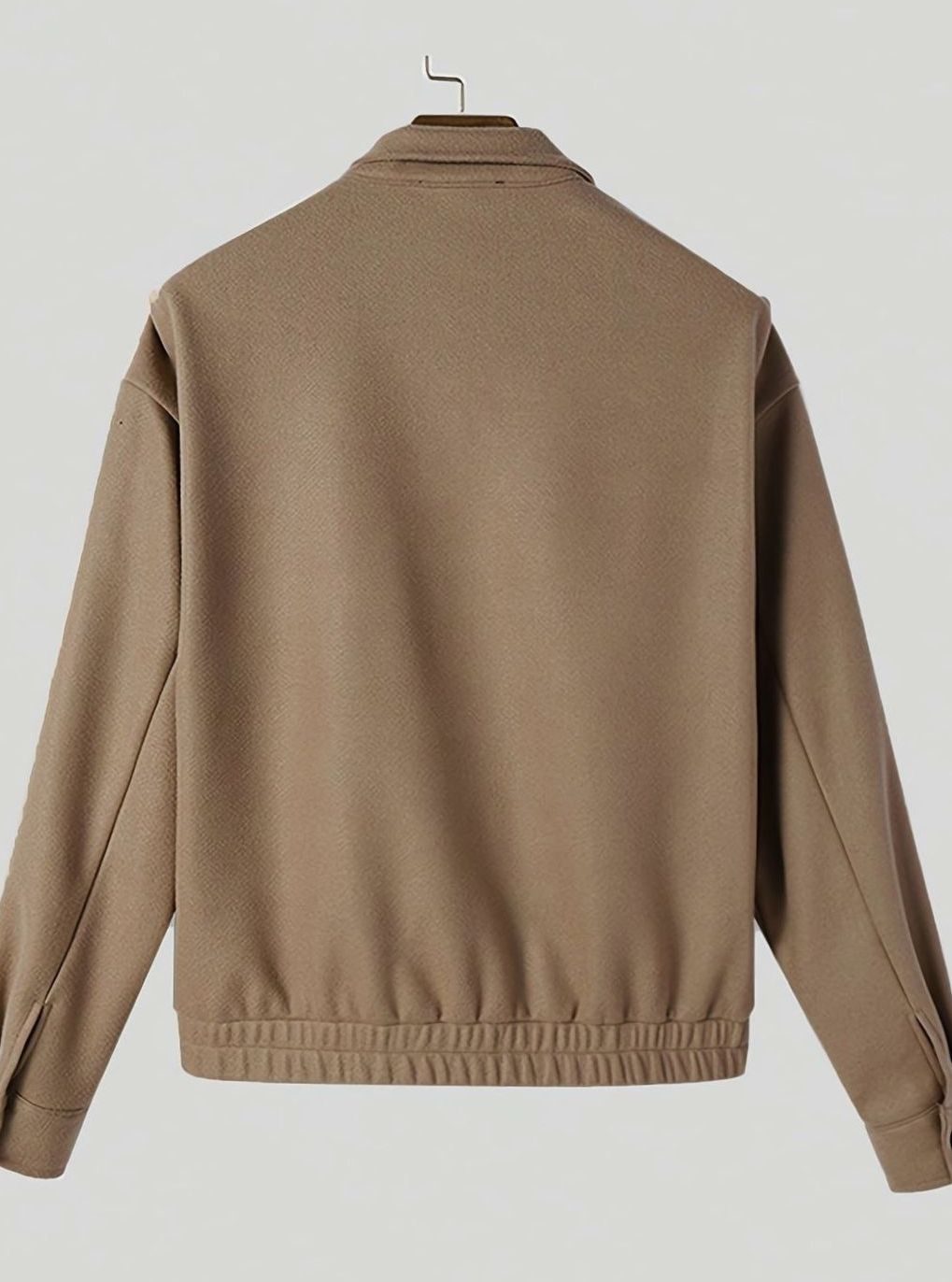Men's Button-Front Stand-Collar Bomber Jacket
