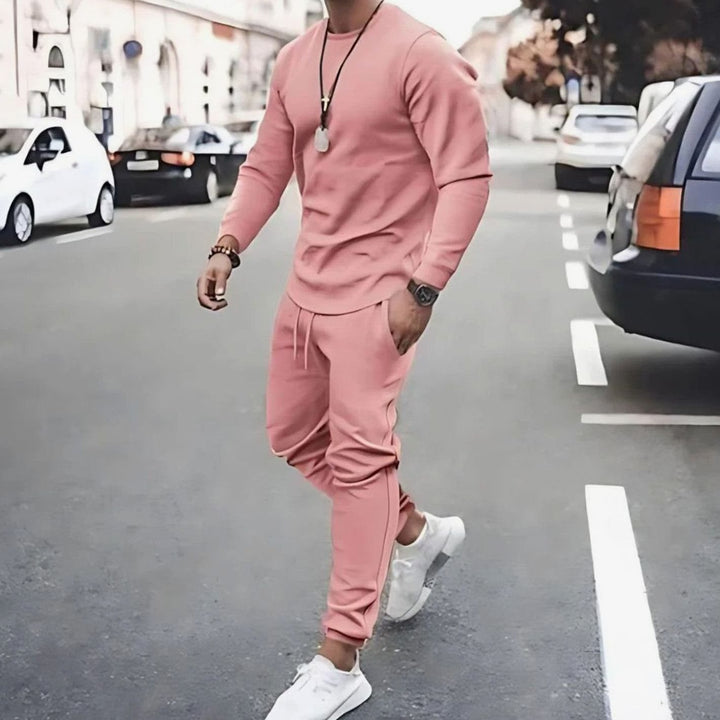 Men's Casual Long-Sleeve Two-Piece Tracksuit Jogger Set