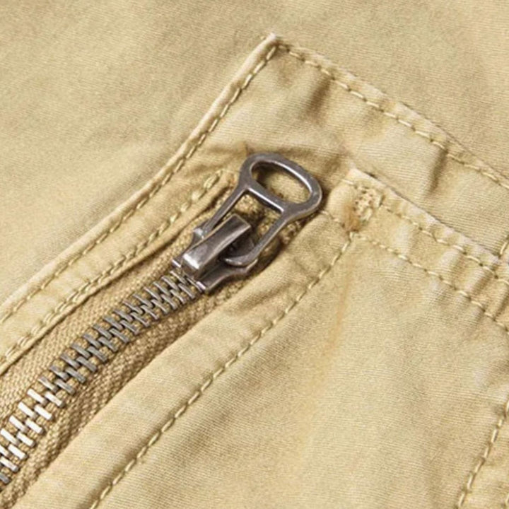 Men's Elastic Waist Cargo Jogger Pants Ribbed-Cuff Tapered Fit