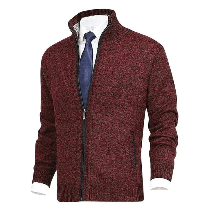 Men's Full-Zip Mock Neck Knit Mens Cardigan Sweater Jacket