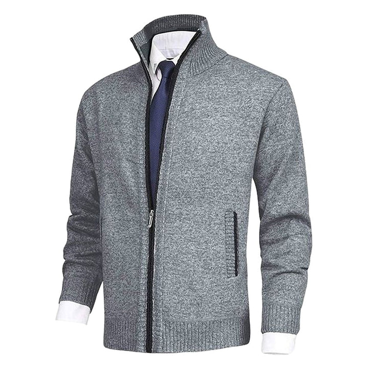 Men's Full-Zip Mock Neck Knit Mens Cardigan Sweater Jacket