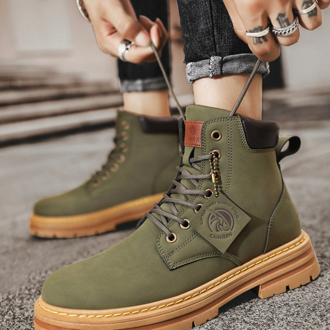 Men's Heavy-Duty Ankle Lace Up Boots Rugged Cushioned