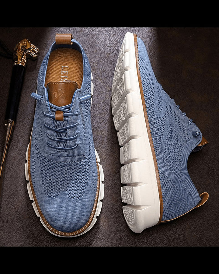 Men's Lightweight Breathable Knit Lace-Up Everyday Sneakers