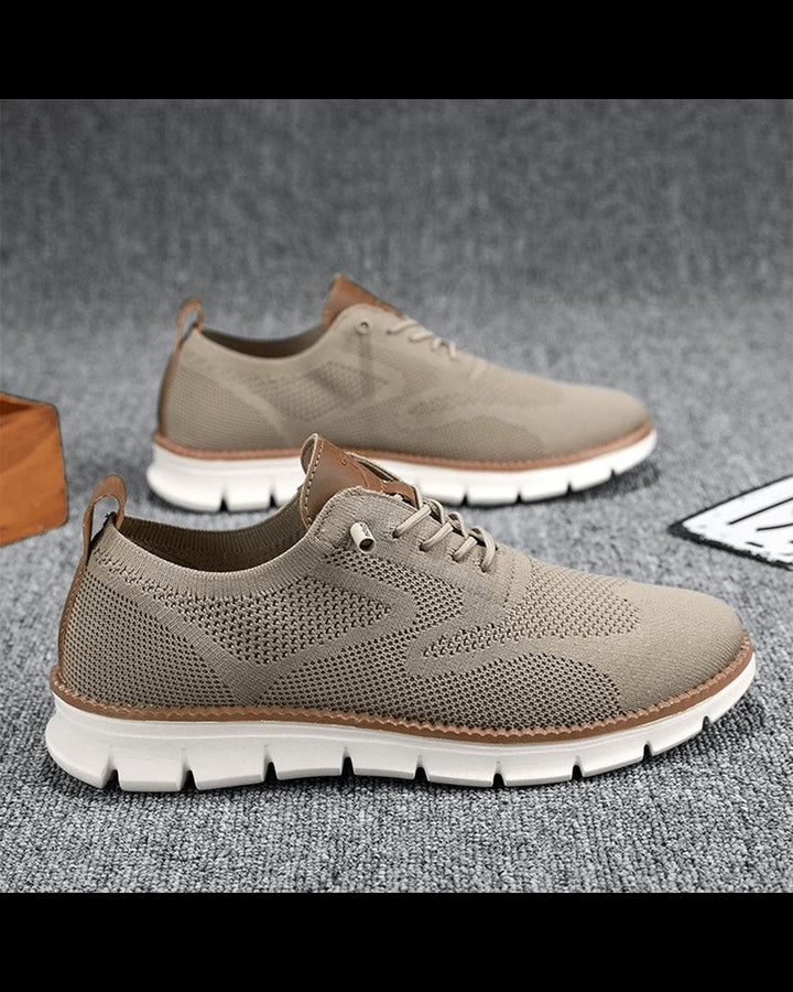 Men's Lightweight Breathable Knit Lace-Up Everyday Sneakers