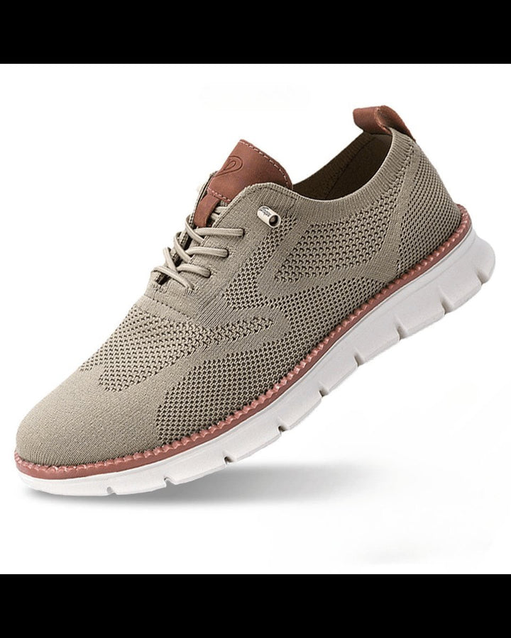 Men's Lightweight Breathable Knit Lace-Up Everyday Sneakers